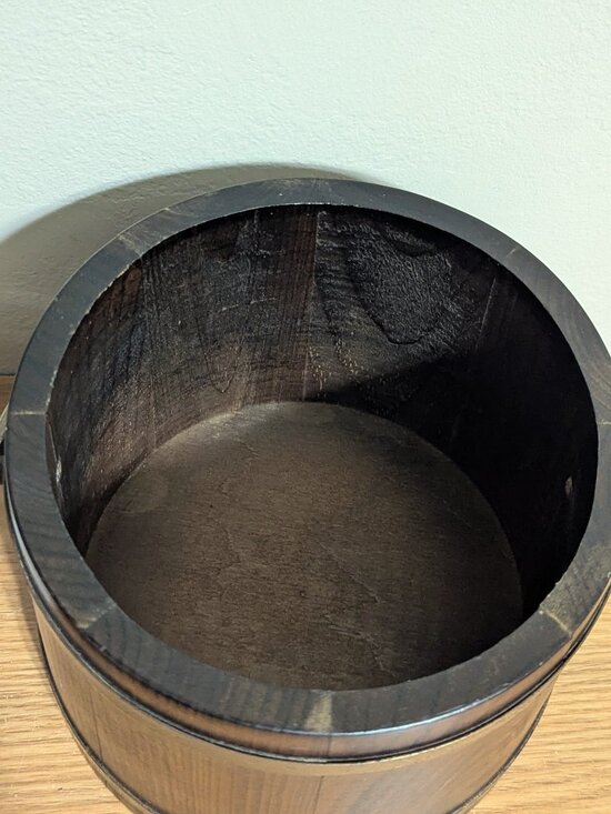 VTG Baskettville Putney Wood Ice Bucket Barrel - Picture 8 of 15